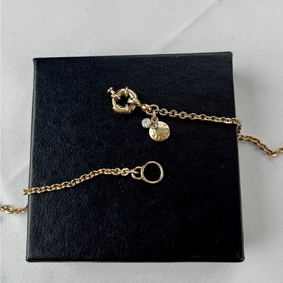 J. Crew Pink Enamel Bow & Rhinestone Gold-tone Necklace - Picture 8 of 8